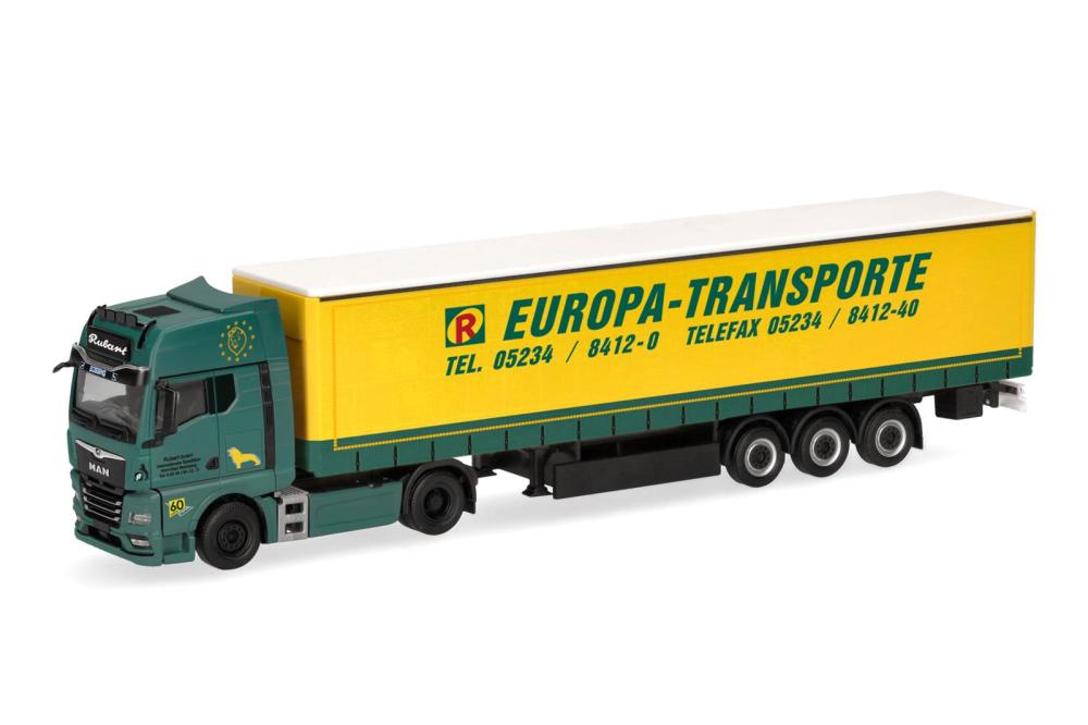 Herpa 319874: MAN TGX GX Gardinenplanen-Sattelzug 