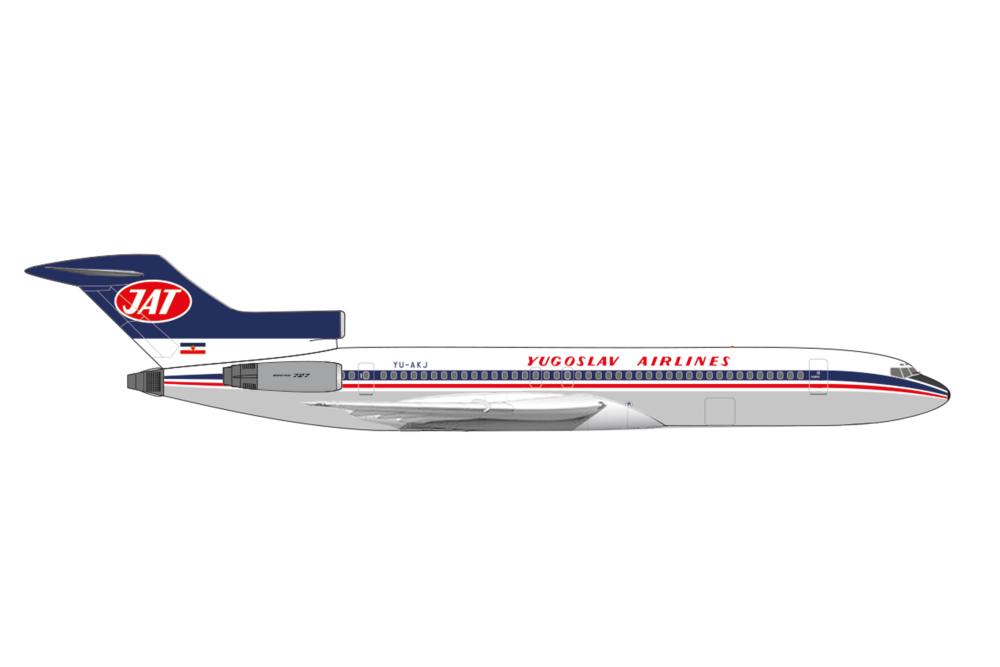 Herpa 537599: Boeing 727-200 JAT Jugoslav, Wings, 1:500