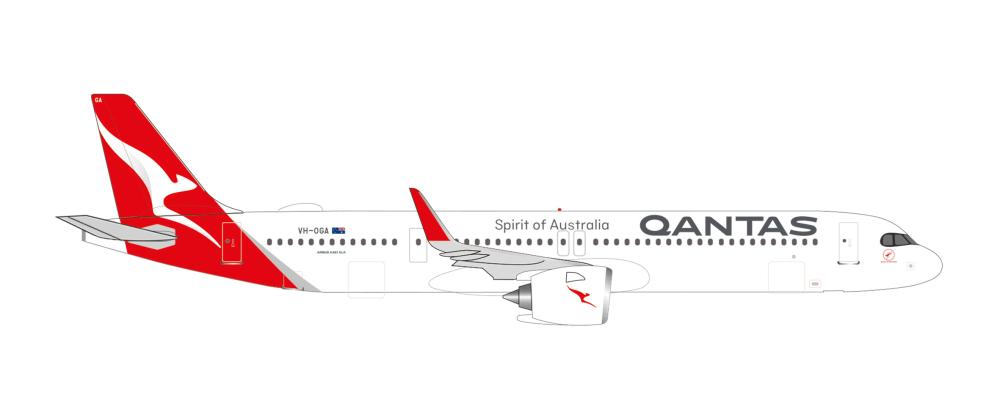 Herpa 538497: Qantas Airbus A321XLR - VH-OGA 