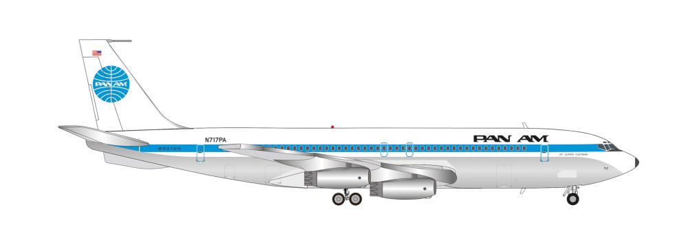 Herpa 573696: Pan Am Boeing 707-320 - N717PA 