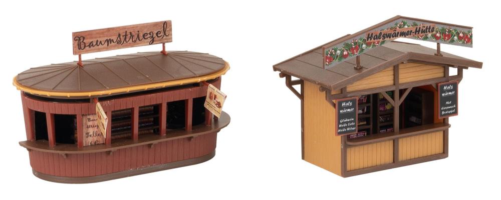 Faller 134006: 2 Weihnachtsmarktbuden mit beleuchtetem Weihnachtsbaum, Spur  H0 1:87
