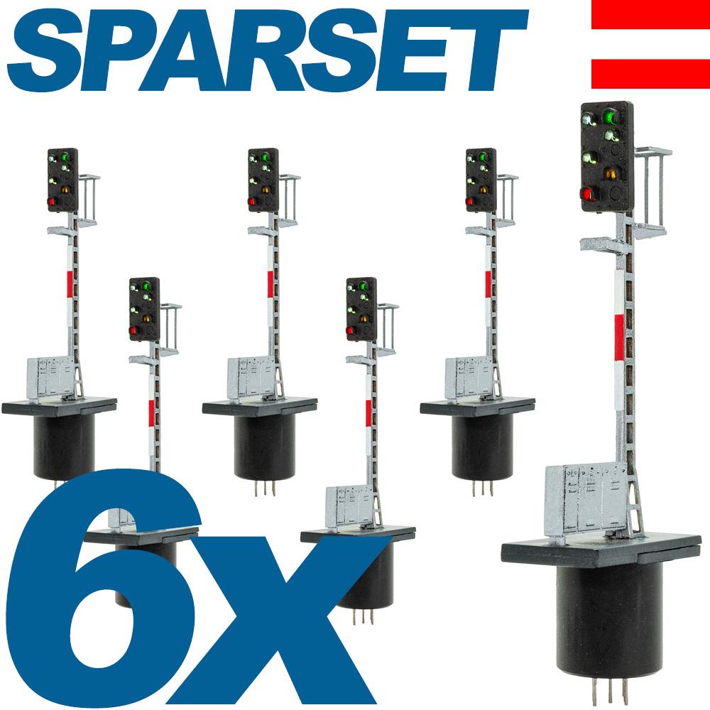 Viessmann 4670_6: H0 Licht-Hauptsignal ÖBB, 6-teilige Vorteilspackung, SPARSET