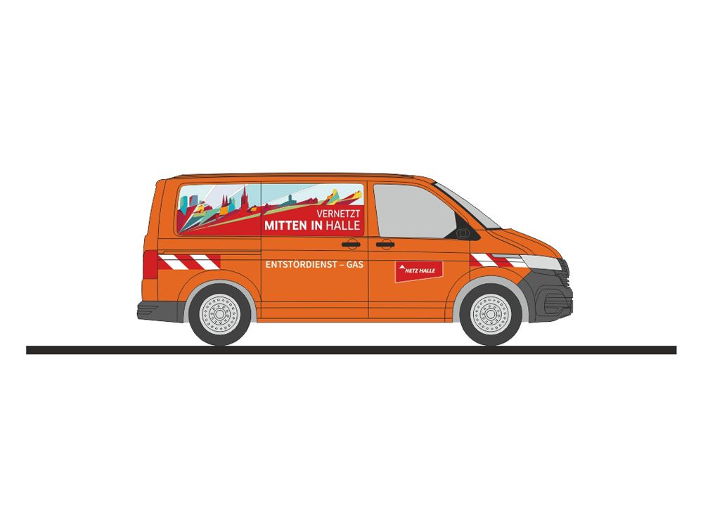 Rietze 53815: Volkswagen T6.1 Entstördienst Halle, Spur H0, Neuheit 3-4 2024