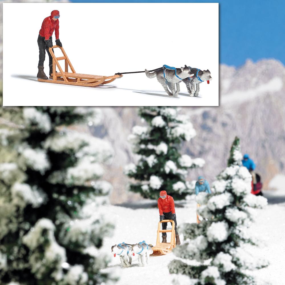 Busch 7816: Action Set: Hundeschlitten - Spur H0
