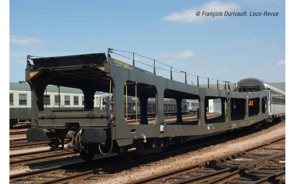 Arnold 4348: SNCF,2er Set Autotransp.wg.DD DEV 66,grün,Carmillon Logo,Ep.VI - Spur N