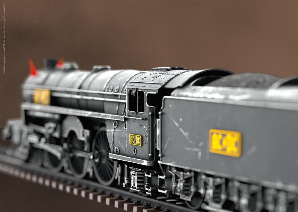 Trix 25492: H0 AC/DC Sondermodell Rock N Roll Train, Schlepptender-Dampflokomotive "Black Ice", DCC Digital + Sound