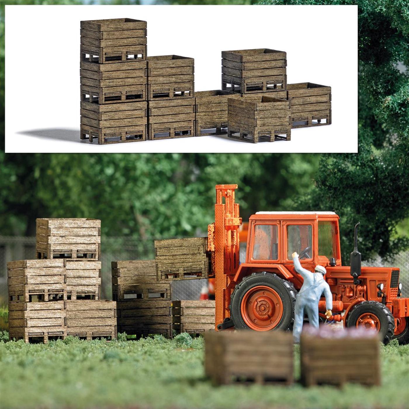 Busch 1980: Erntekisten-Set - Spur H0