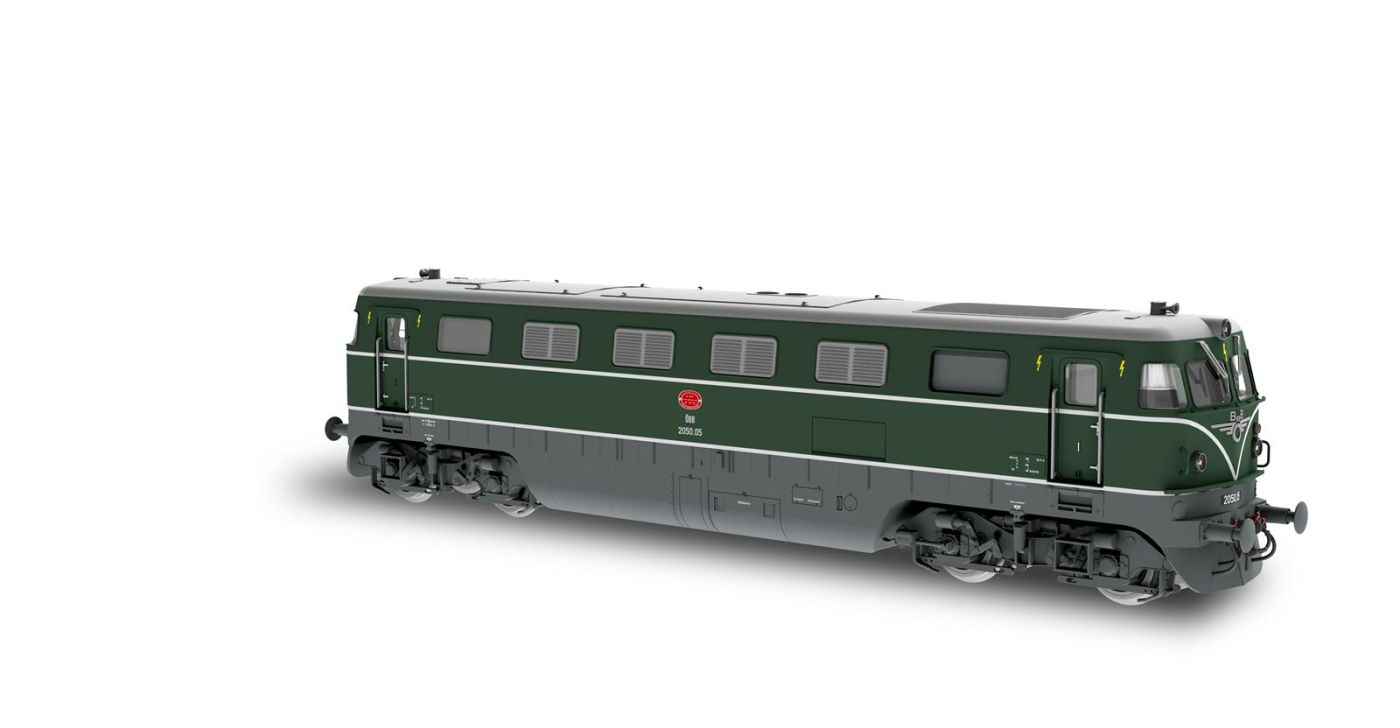 Jägerndorfer 20500: H0 DC D-Lok 2050.05 Museum grün Metall