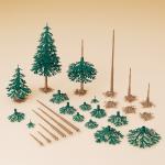 Auhagen 71938: Tannen unbeflockt Bausatz ,Spur H0